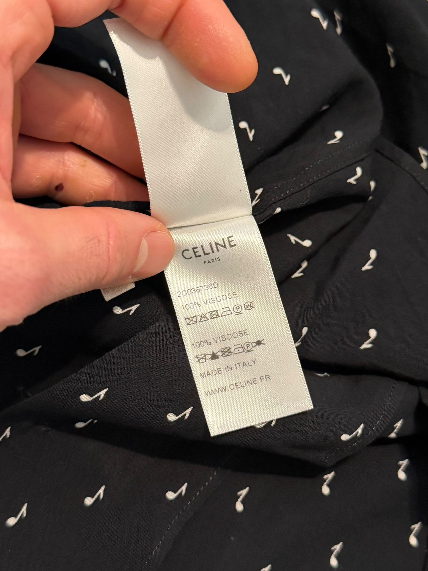 SS19 Viscose Music Notes Shirt
