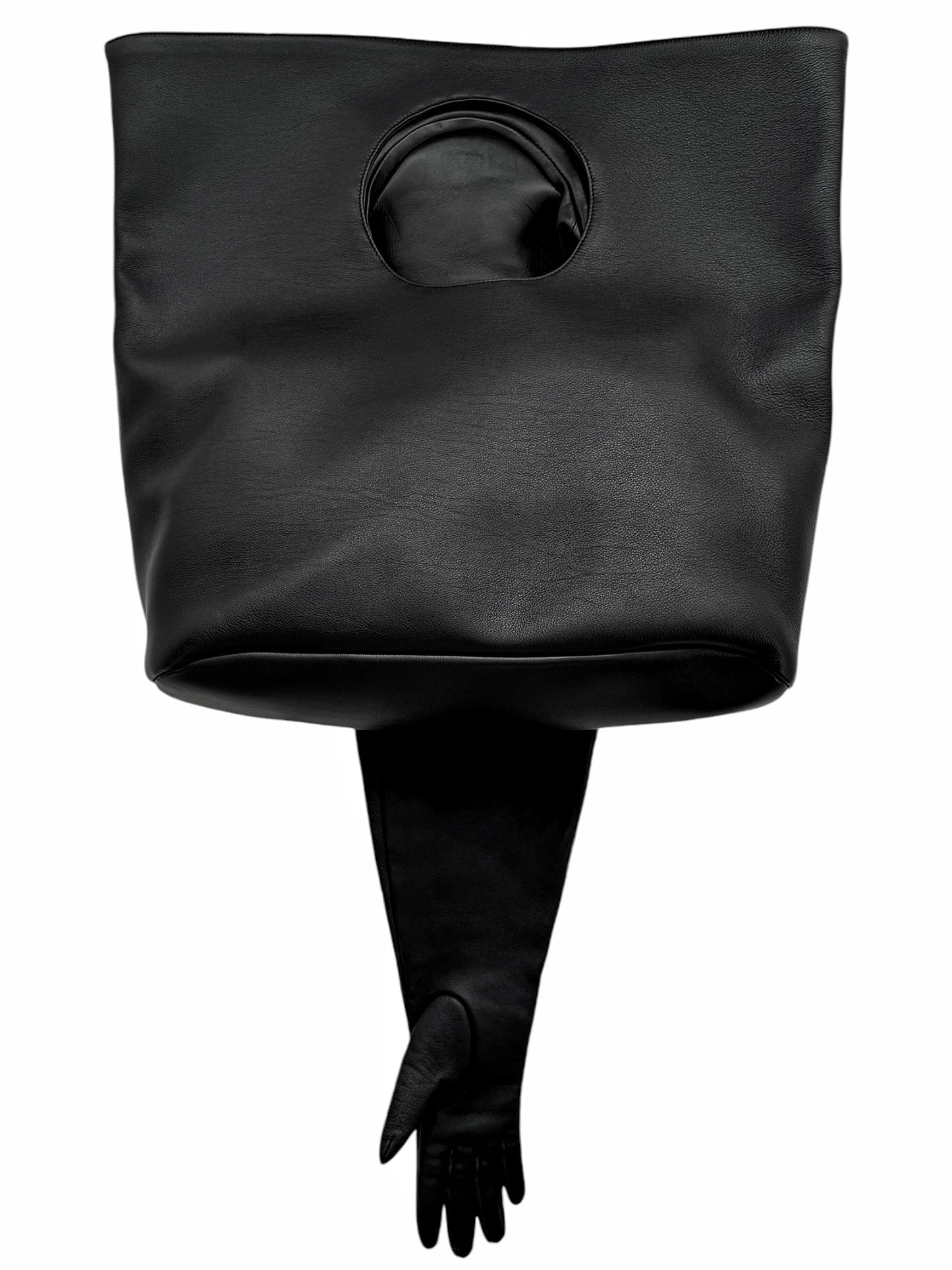 Black Glove Large Leather Bag