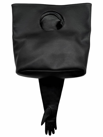 Black Glove Large Leather Bag