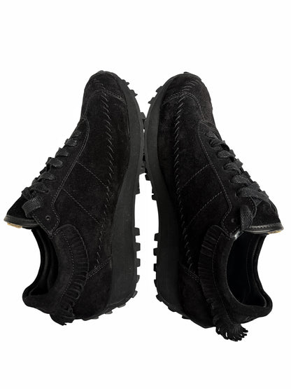 Walpi Suede Black Fringe Runner Sneaker