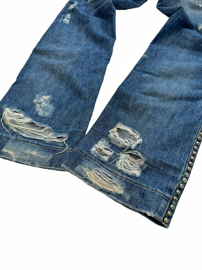 2000’s Runway Studded Thrashed Denims
