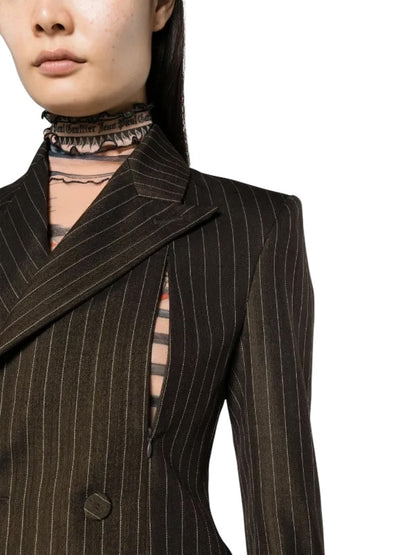 Breast Zip Stripe Blazer (Tattoo Collection Redux)
