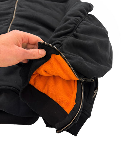 Heavy Cotton Fleece Hooded Bomber