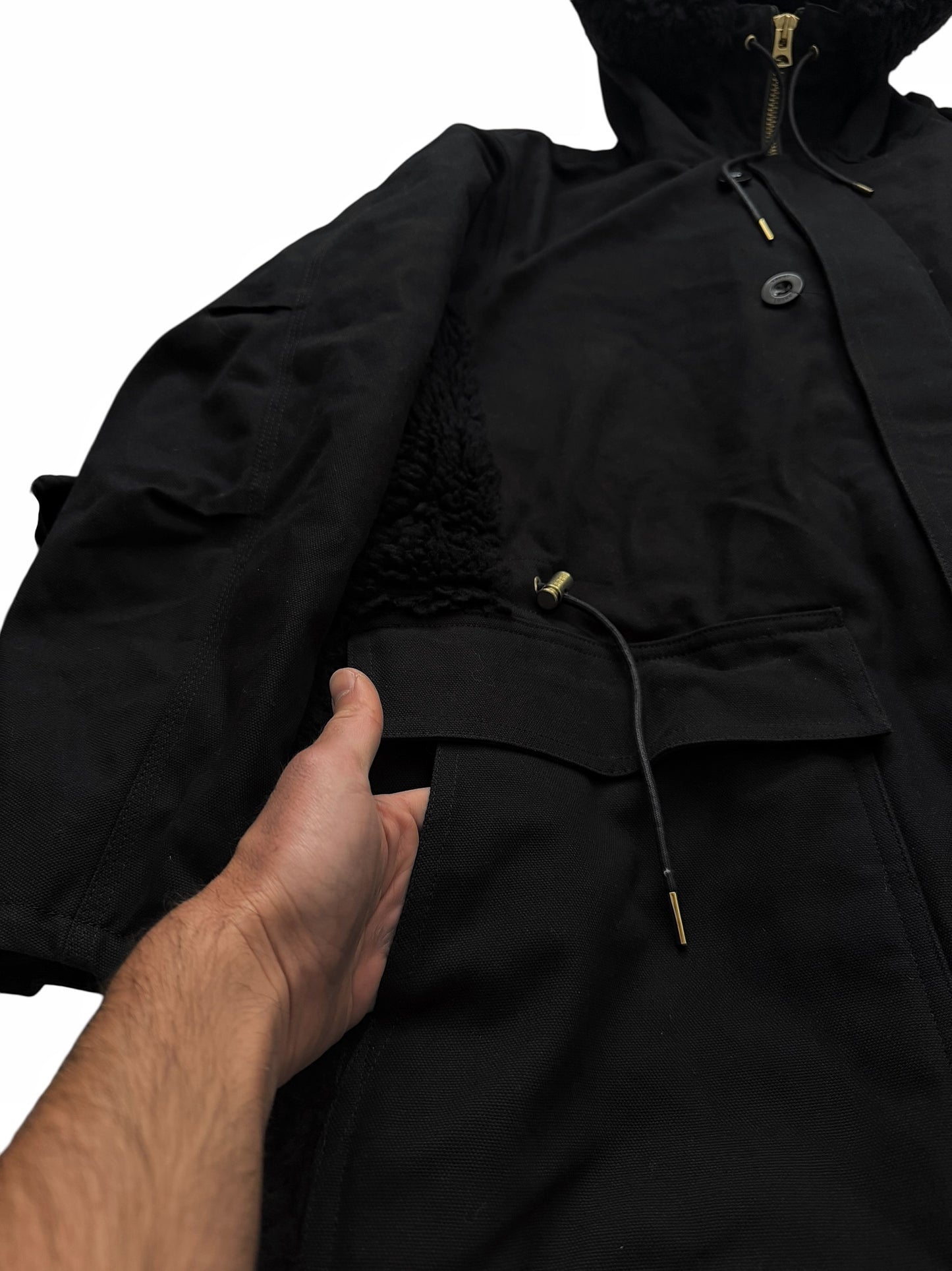 x Carhartt Collab Fur Trim Canvas Parka