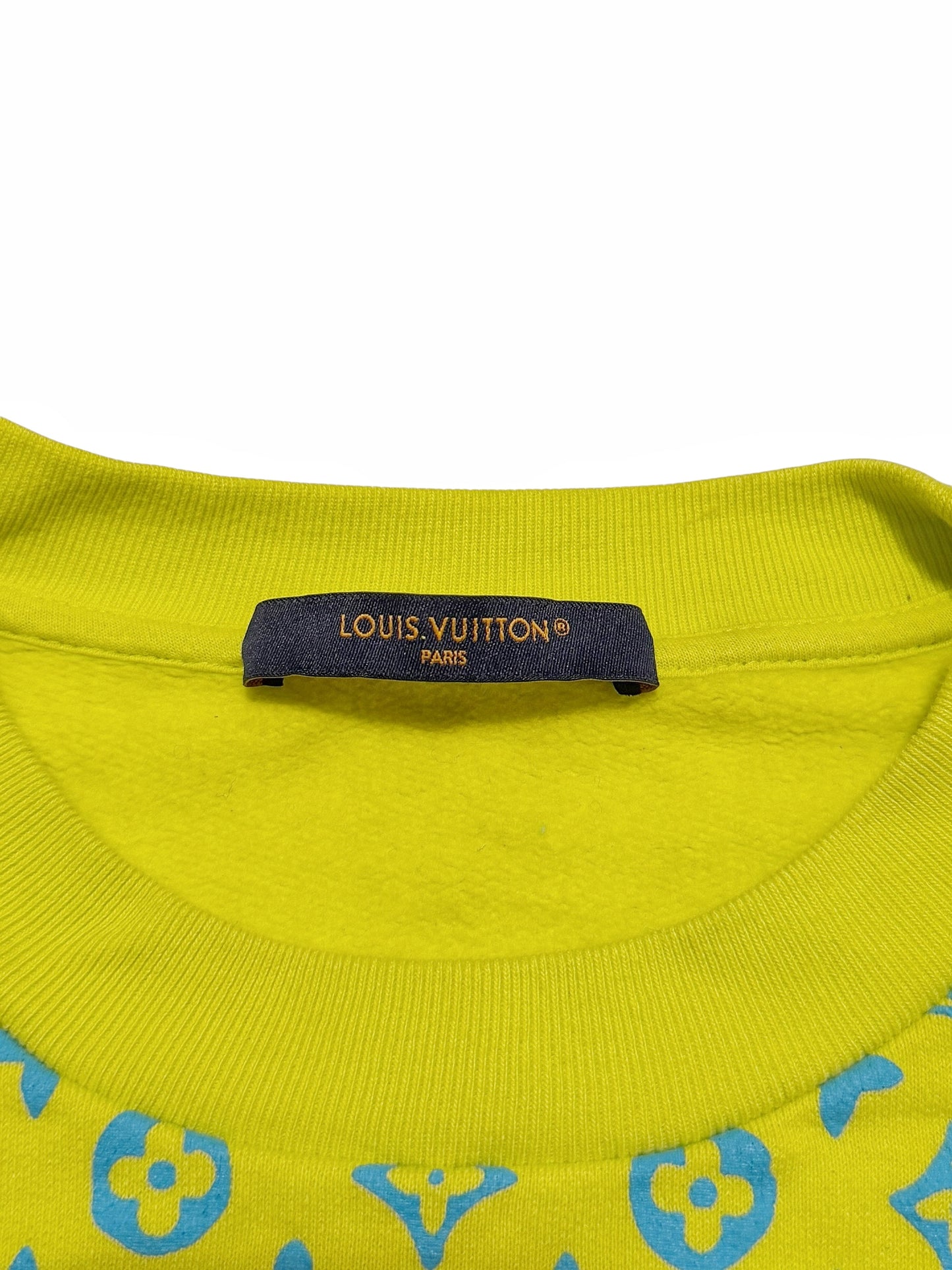 2023 Virgil Yellow Blue Monogram Crewneck