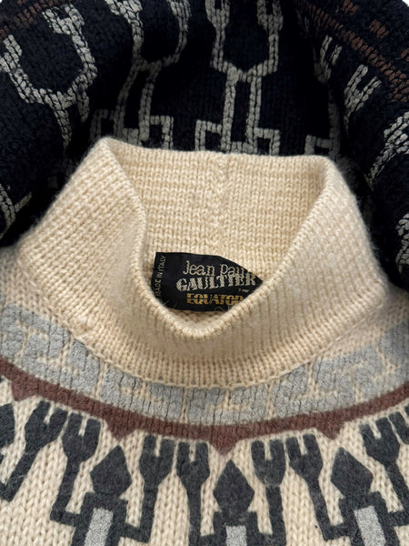 1987 Equator Tribal Alpaca Turtleneck