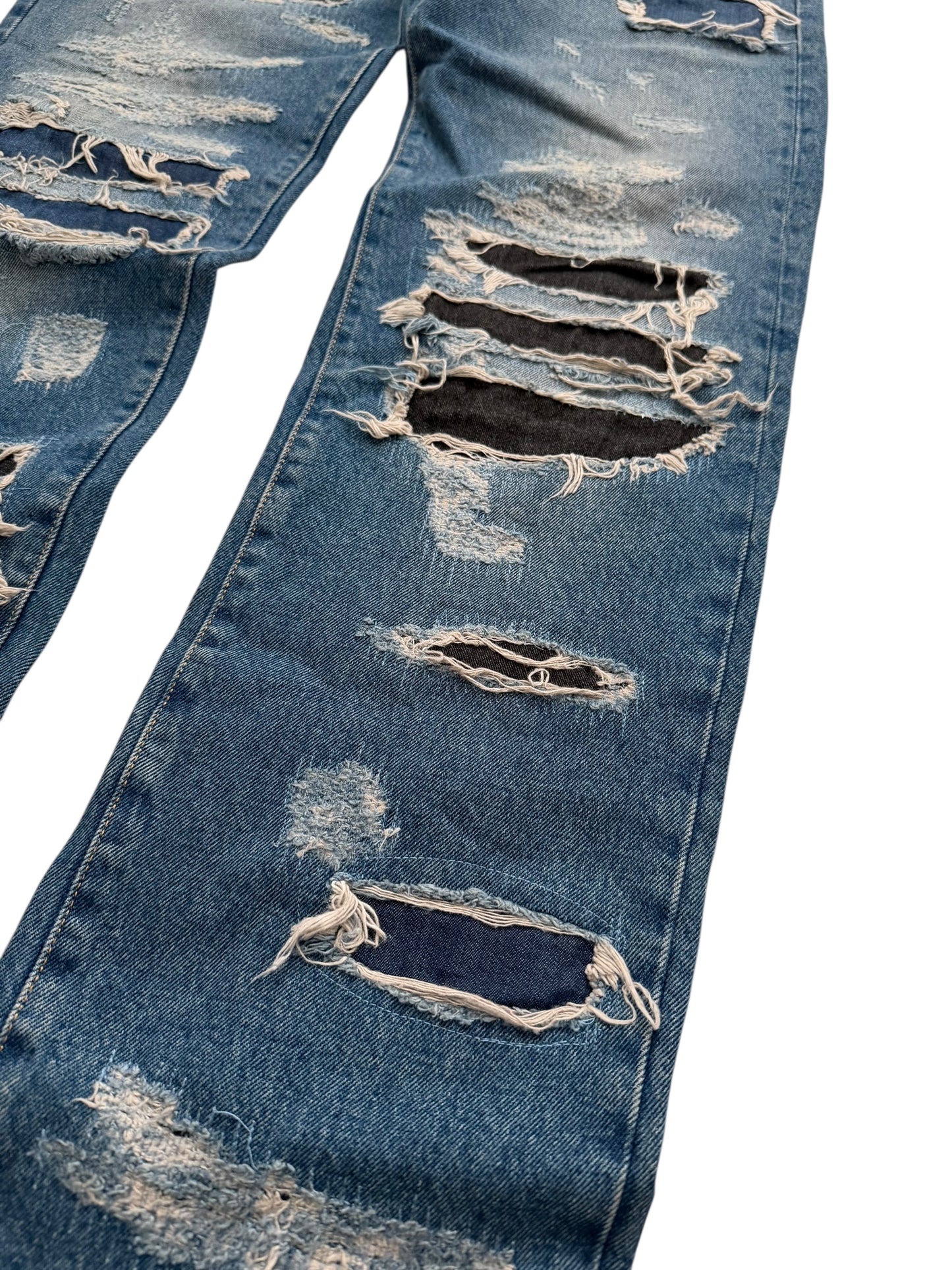 Distressed Thrashed Denim Jeans