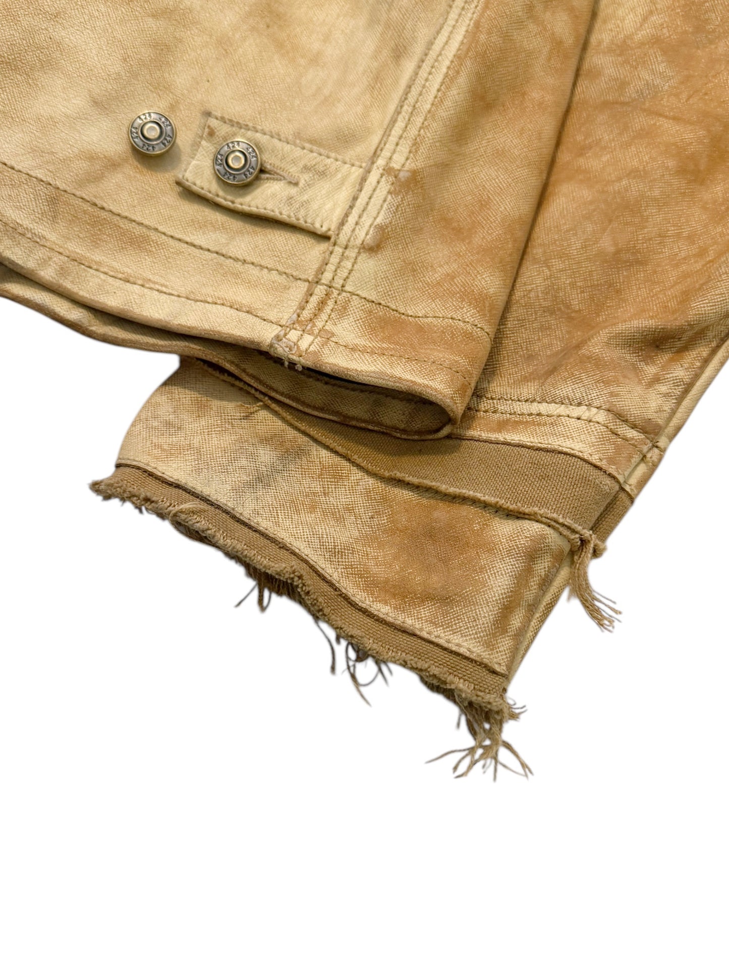 Distressed Leather “Carhartt” Work Jacket W Vest