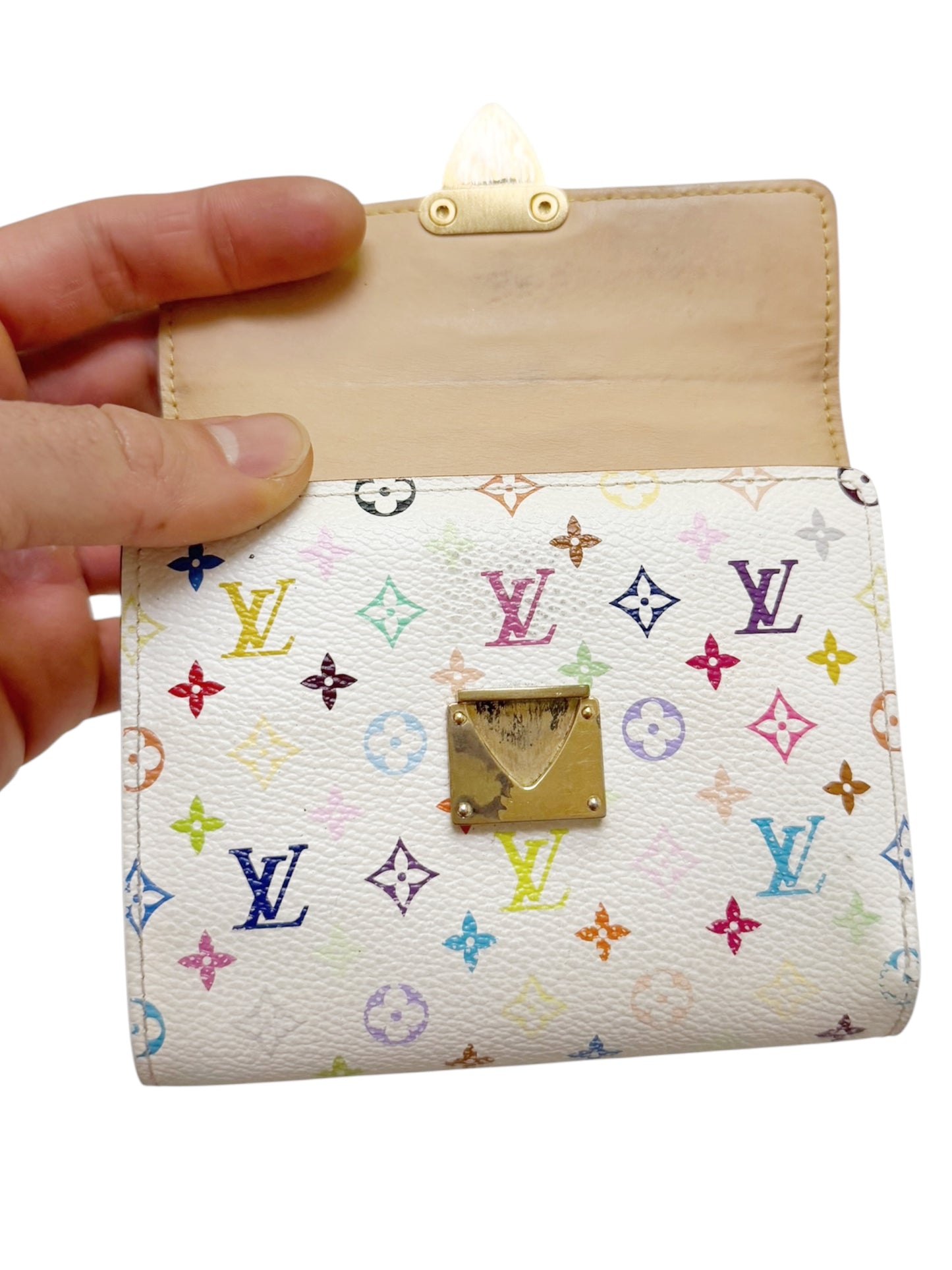 x Takashi Murakami Rainbow Multicolor Monogram Wallet