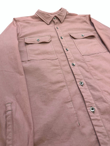 Pink Giacca Faded Denim Over Shirt