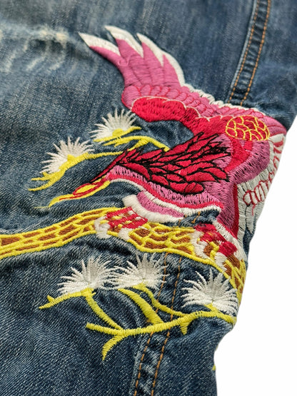 Hawaii Aloha Embroidered Stud Denim