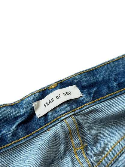 Distressed Holy Water Wash Denim