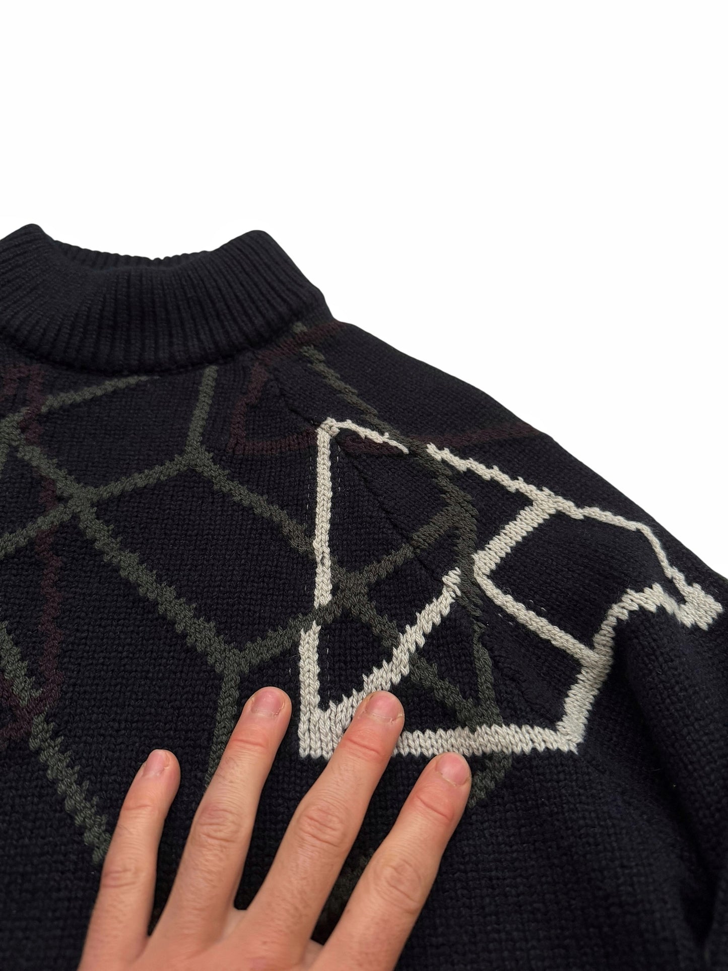 FW19 Cashmere Abstract Turtleneck Sweater