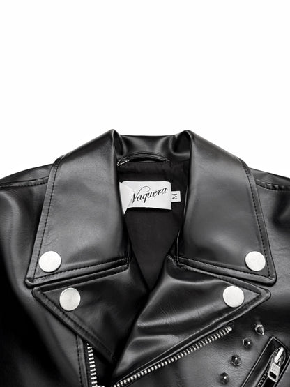 Vegan Leather Punk Moto Jacket