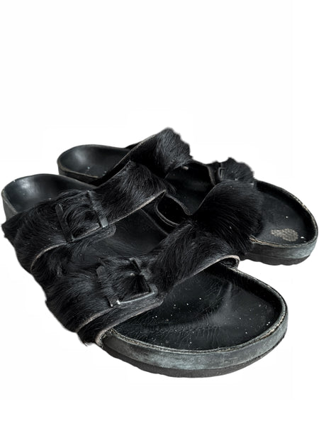 x Birkenstock Arizona Pony Hair Fur Sandals