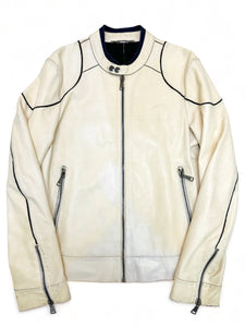 2000’s Faded Lambskin Racer Leather Jacket