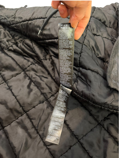 Graffiti Distressed Mud Fur Hood Parka