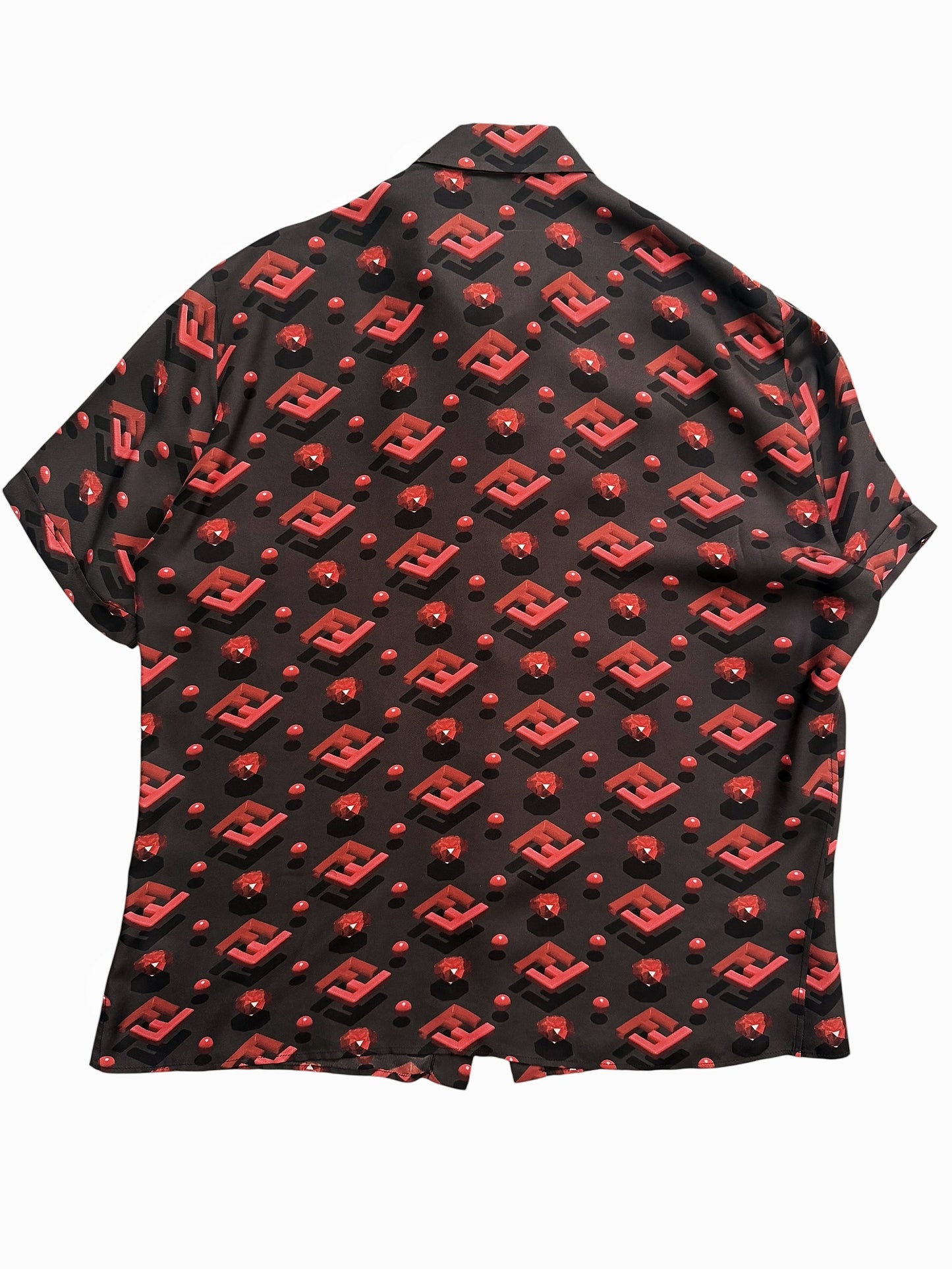 3D Diamond Rubino Silk Shirt