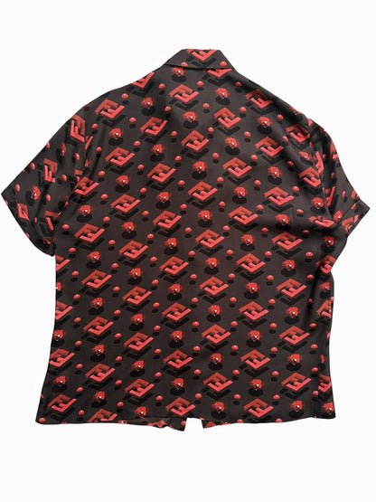 3D Diamond Rubino Silk Shirt