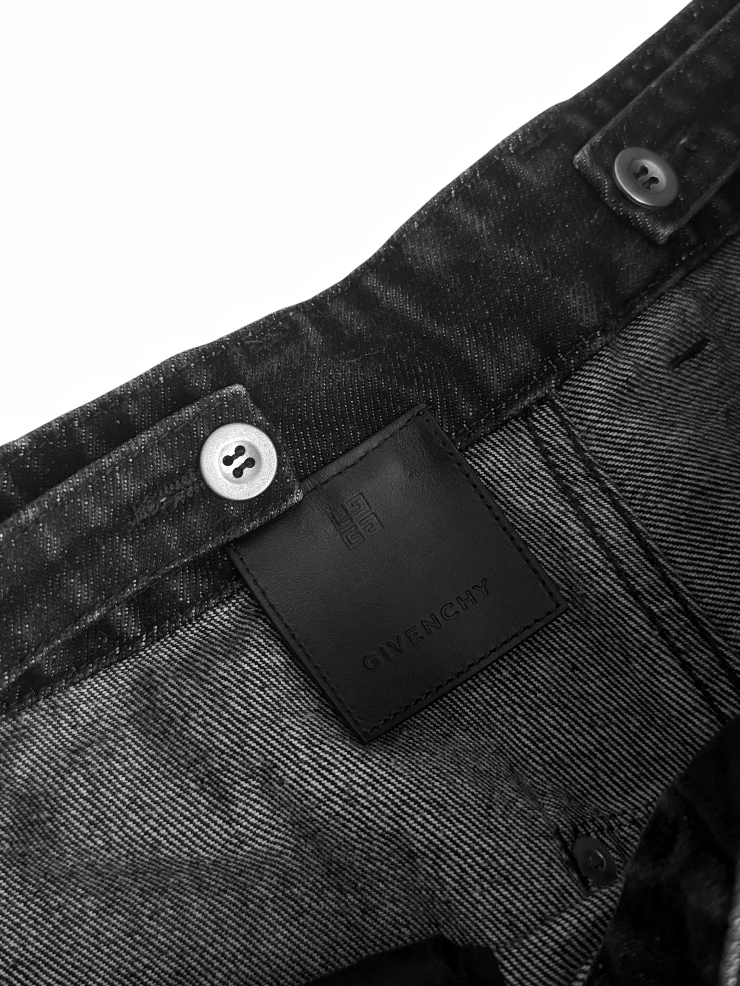 Baggy 4G Embroidered Logo Denim Cargo