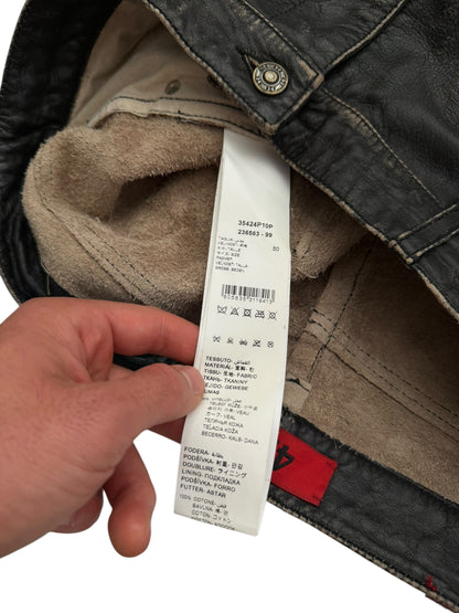 5 Pocket Rub Off Distressed Leather (Jeans)