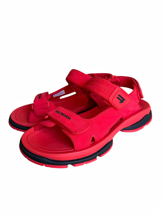 Tourist Strap Sandals Red/Black