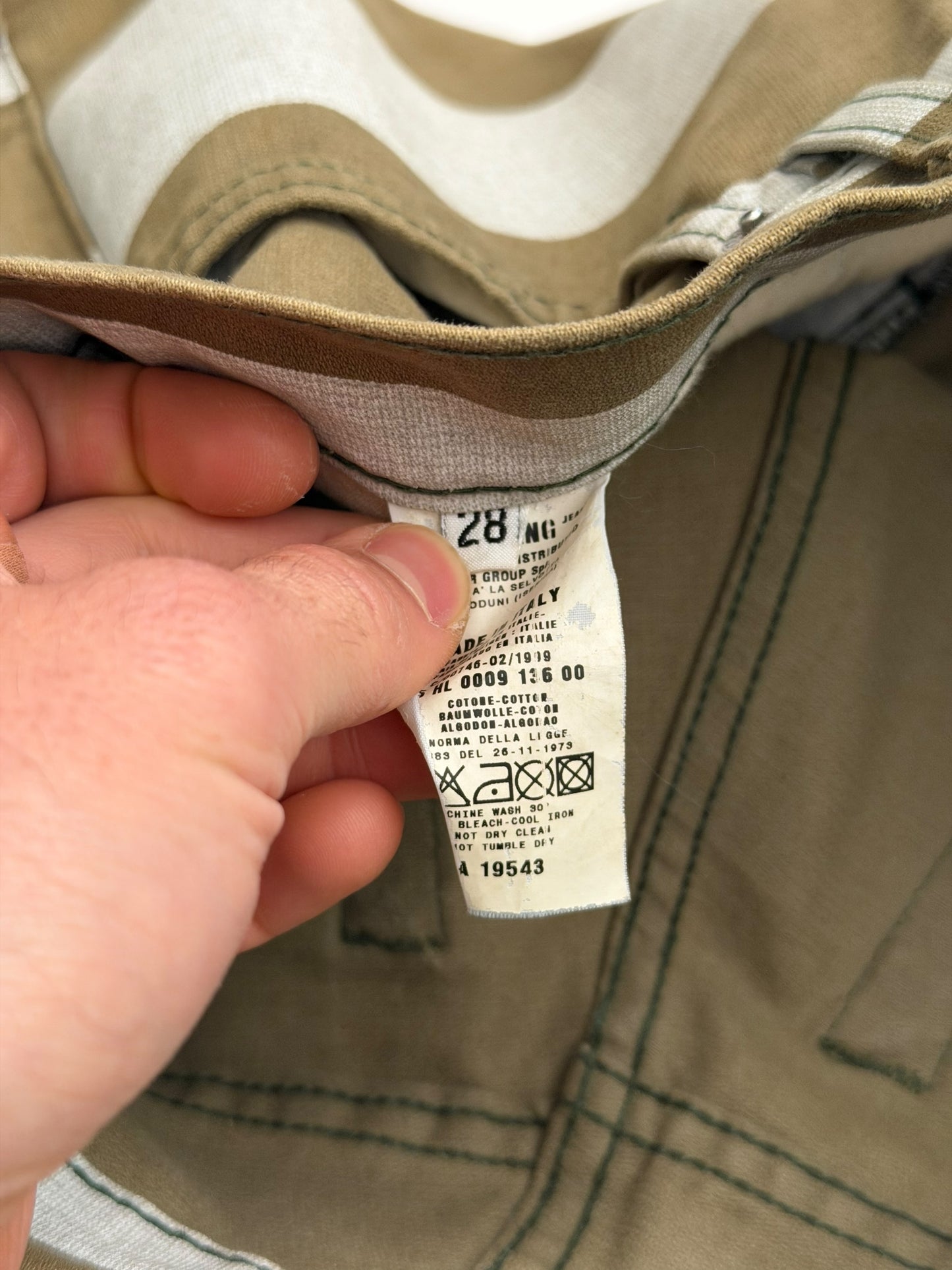 1999 Prisoner Striped Denim Pants