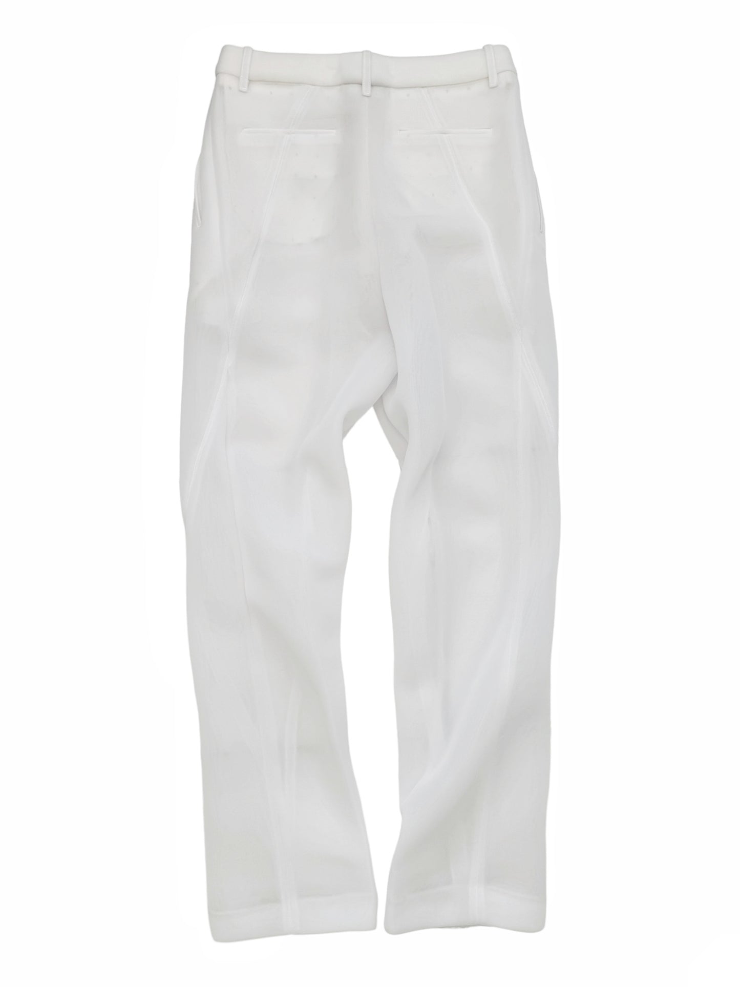 SS22 Foam Mesh Twist Seam Straight Trouser