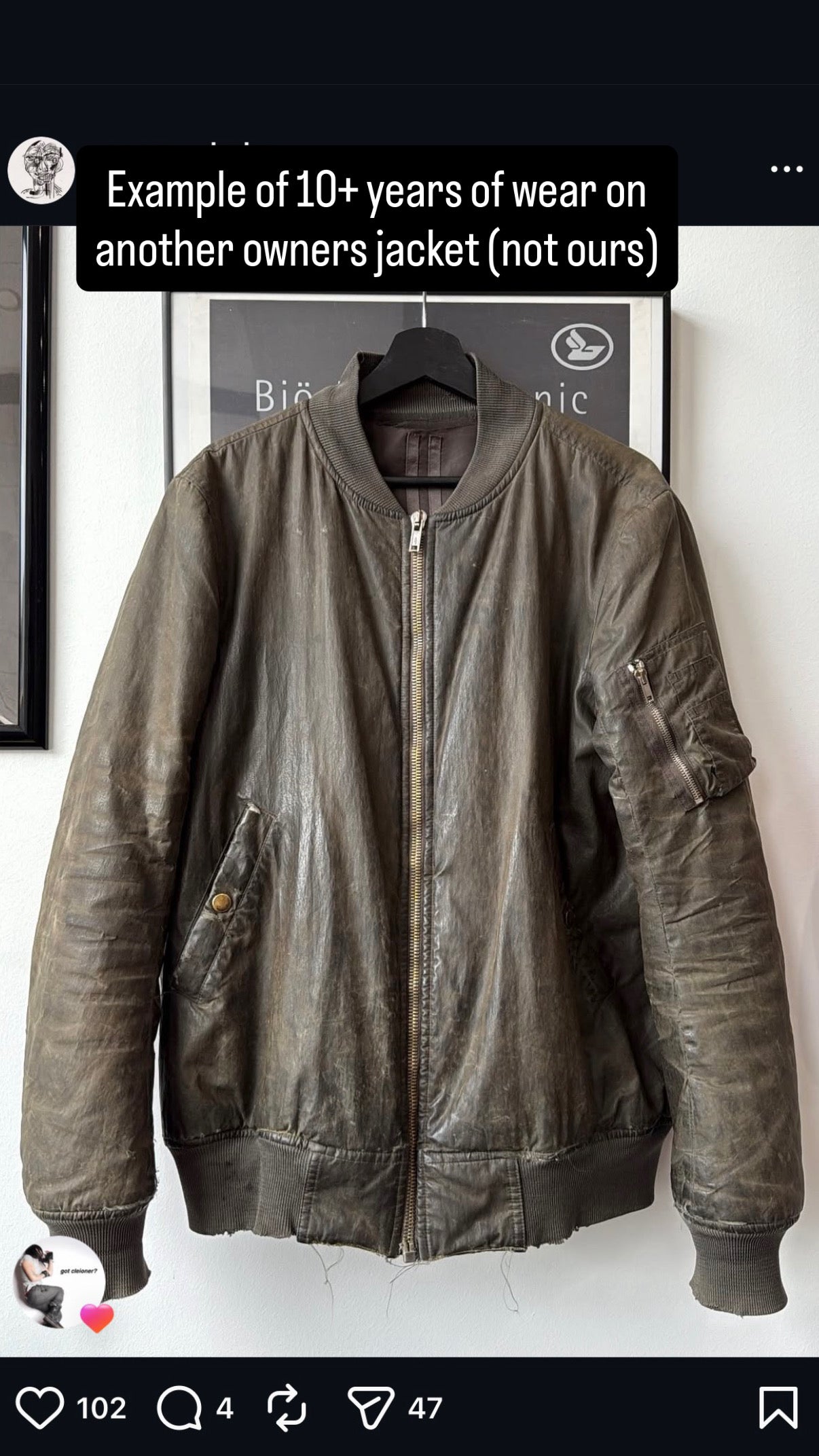 2010 Wax Coated Bomber