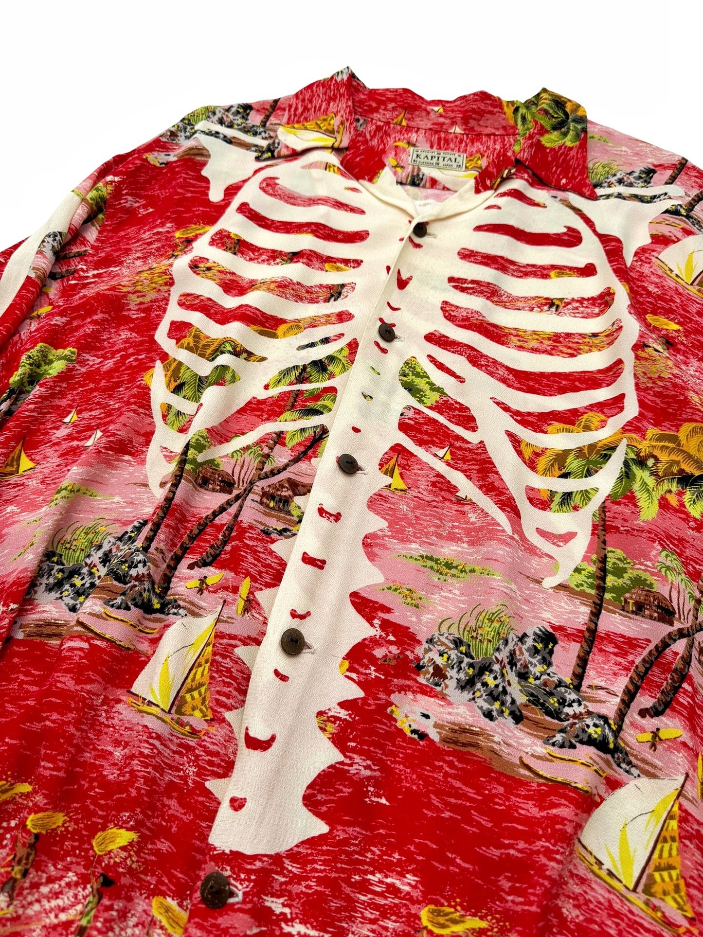 Skeleton Rayon Hawaiian Shirt