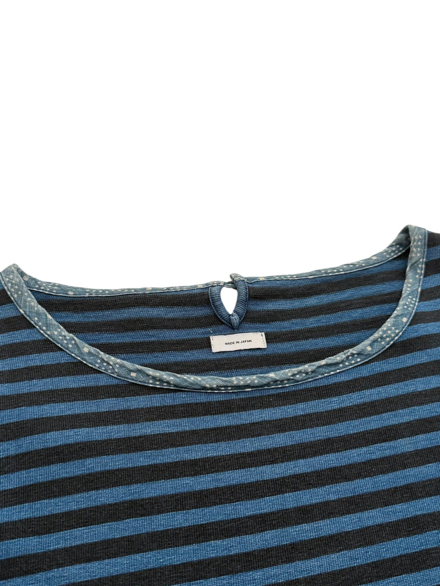 Indigo Navy Stripe Border Crew