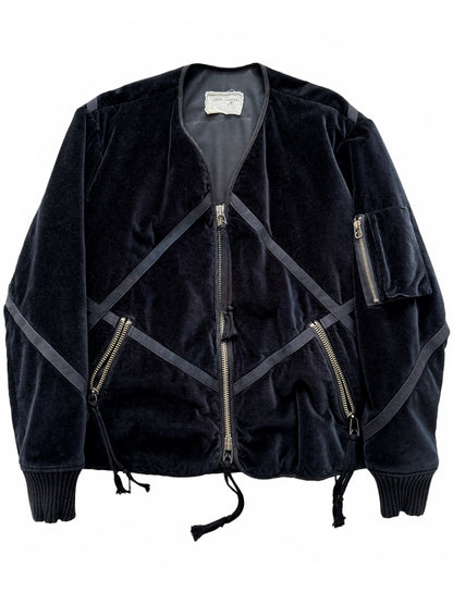 Velvet Patchwork Modern Flight Jacket