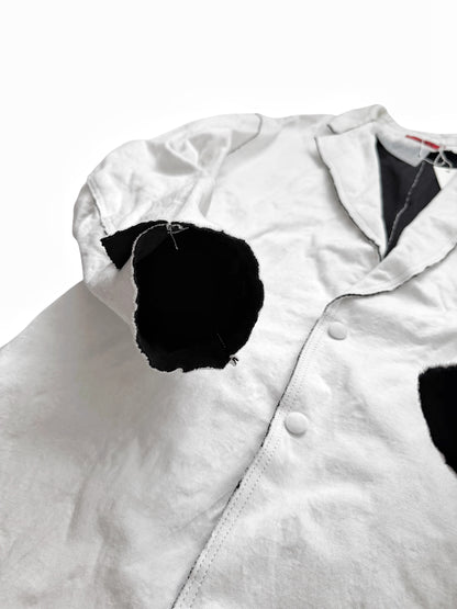 FW25 METAL Molded White Blazer Coat Jacket