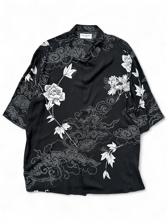 Flower Viscose Oversized Shirt