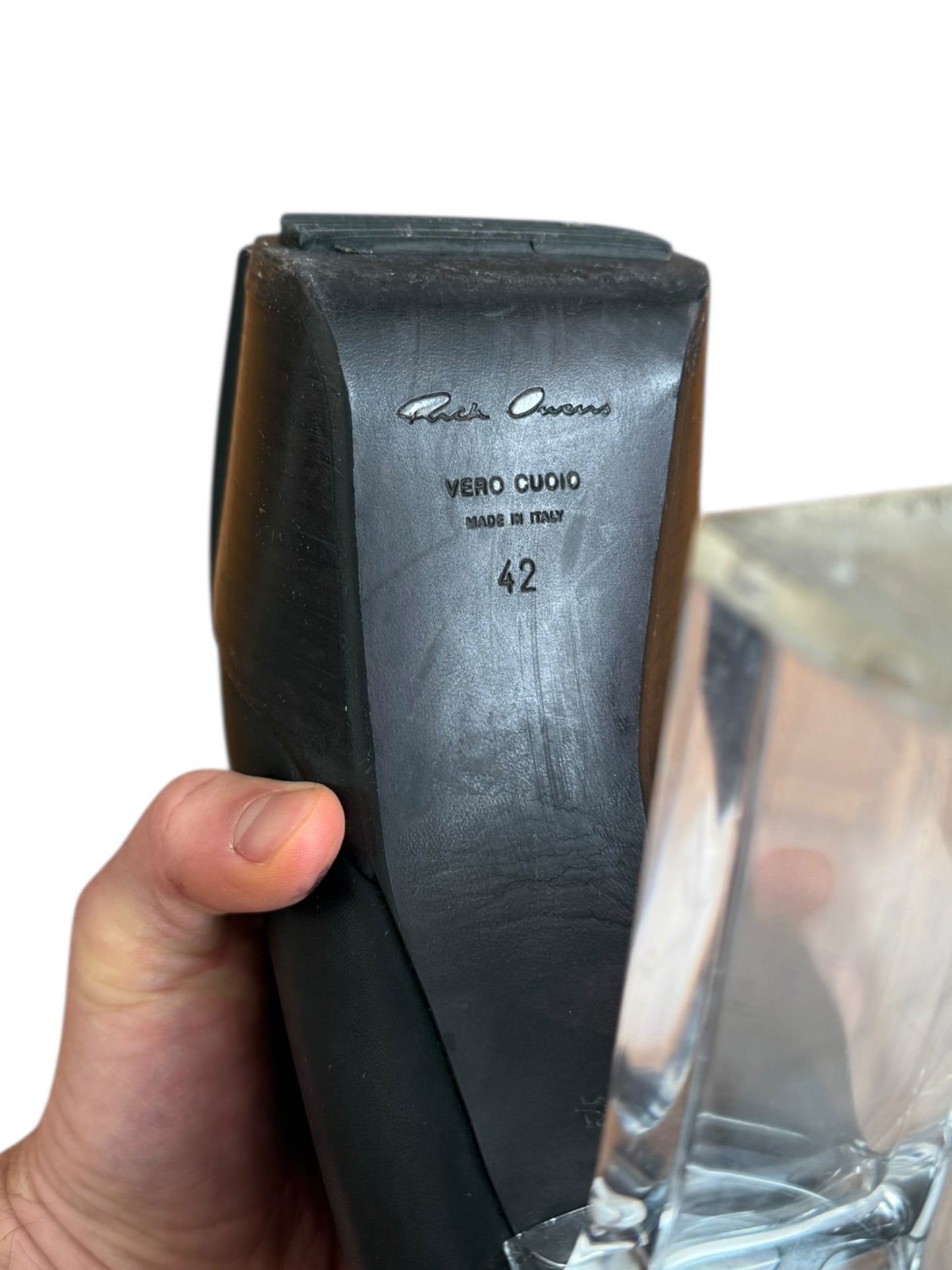 Black Clear Heel Kiss Platform Heels