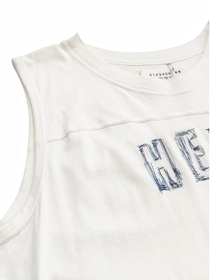 2006 Sleeveless Help Embroidery Tank Top
