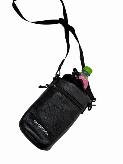Bottle Holder Leather Cylinder Bag