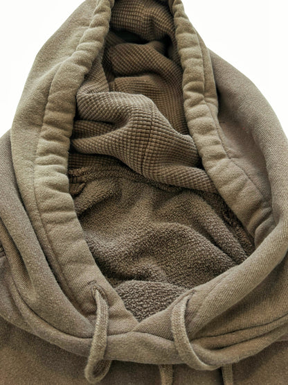 Sample Cocoa Brown Denim Fragment Hybrid Hoodie