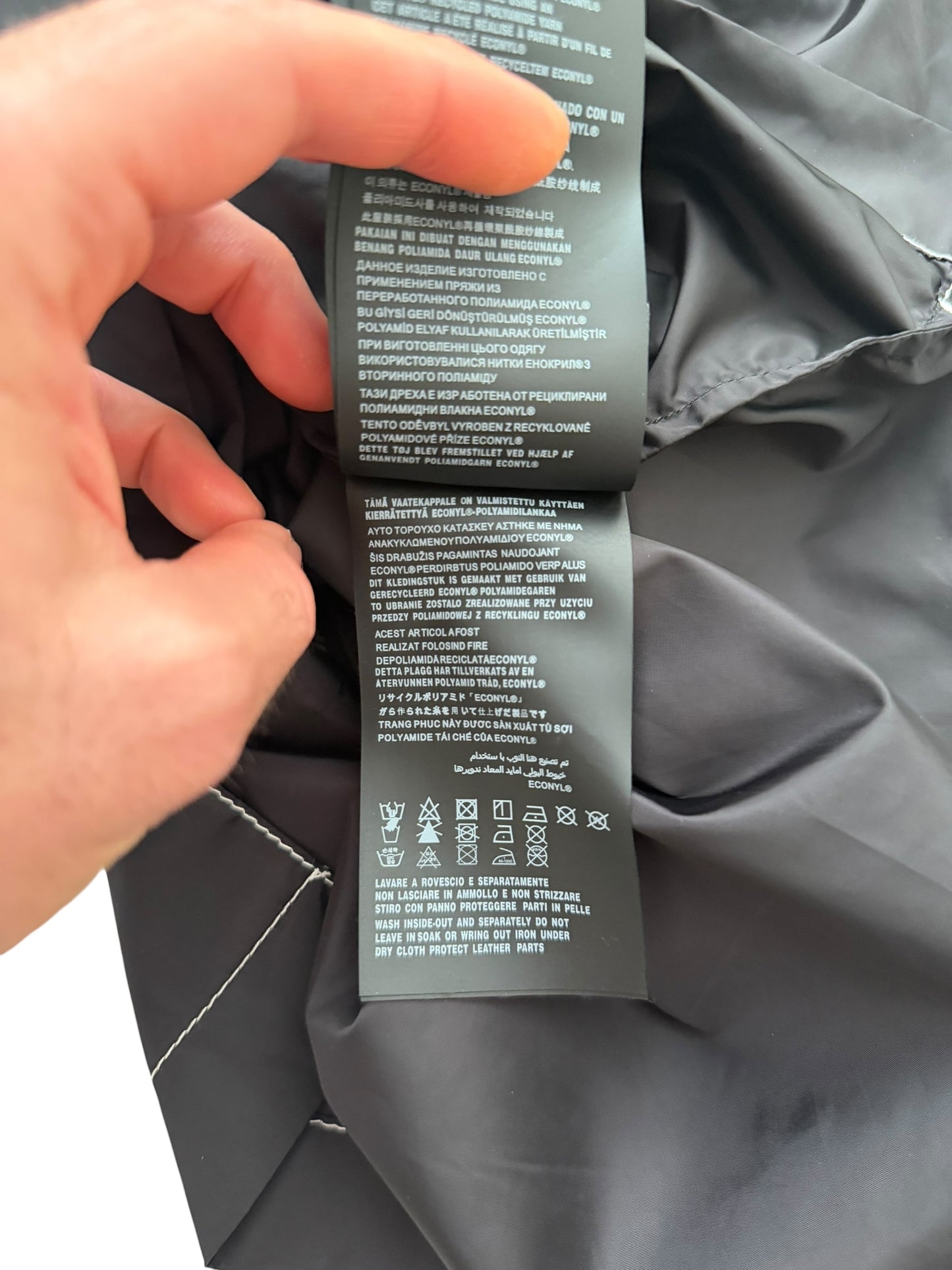 Contrast Re Nylon Black Shirt