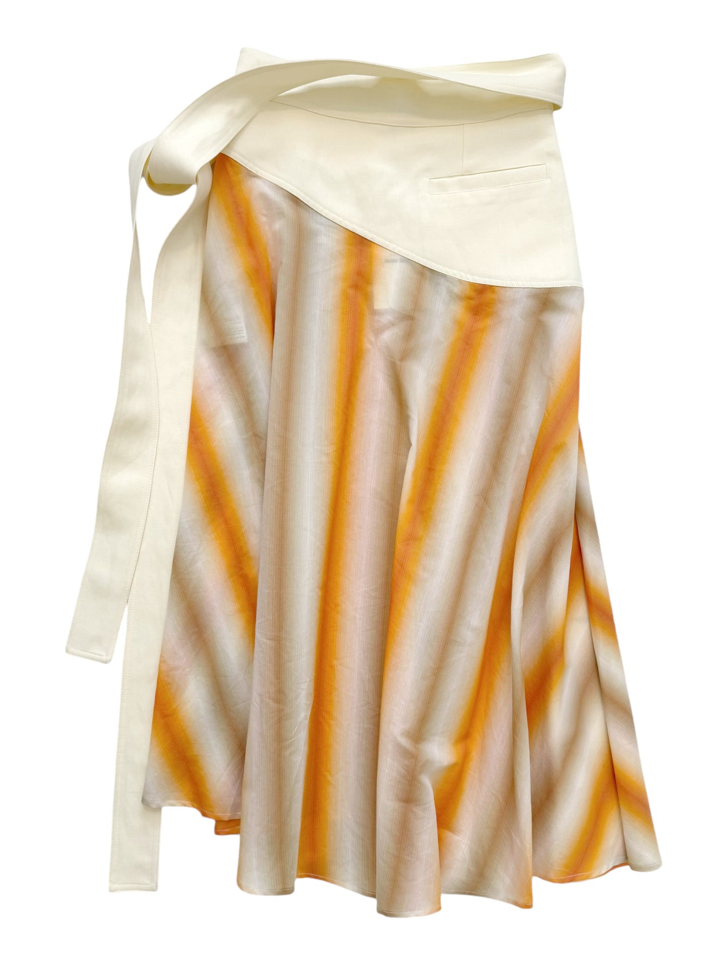 Gradient Sunrise Wrap Skirt