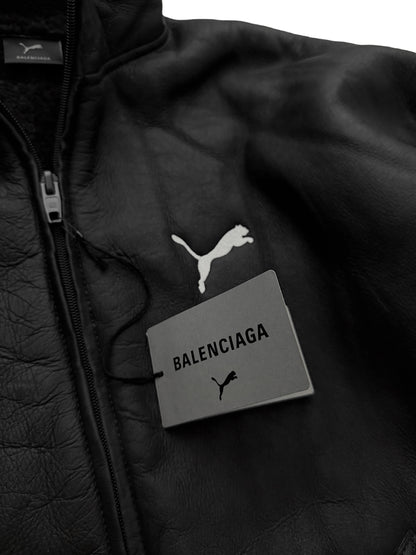 x Puma Leather Shearling Track Jacket