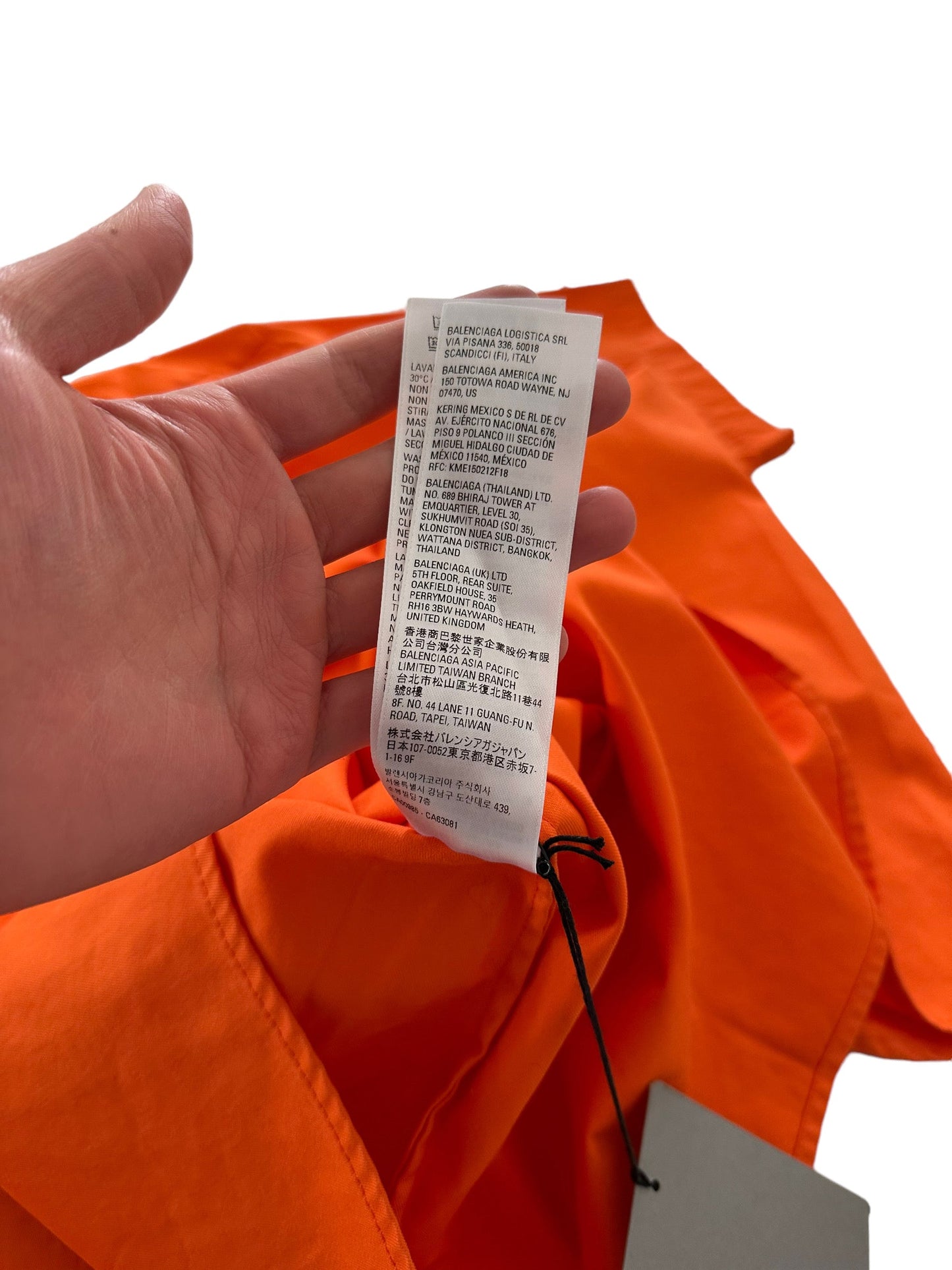 Oversized Heavy Orange Cargo Shirt