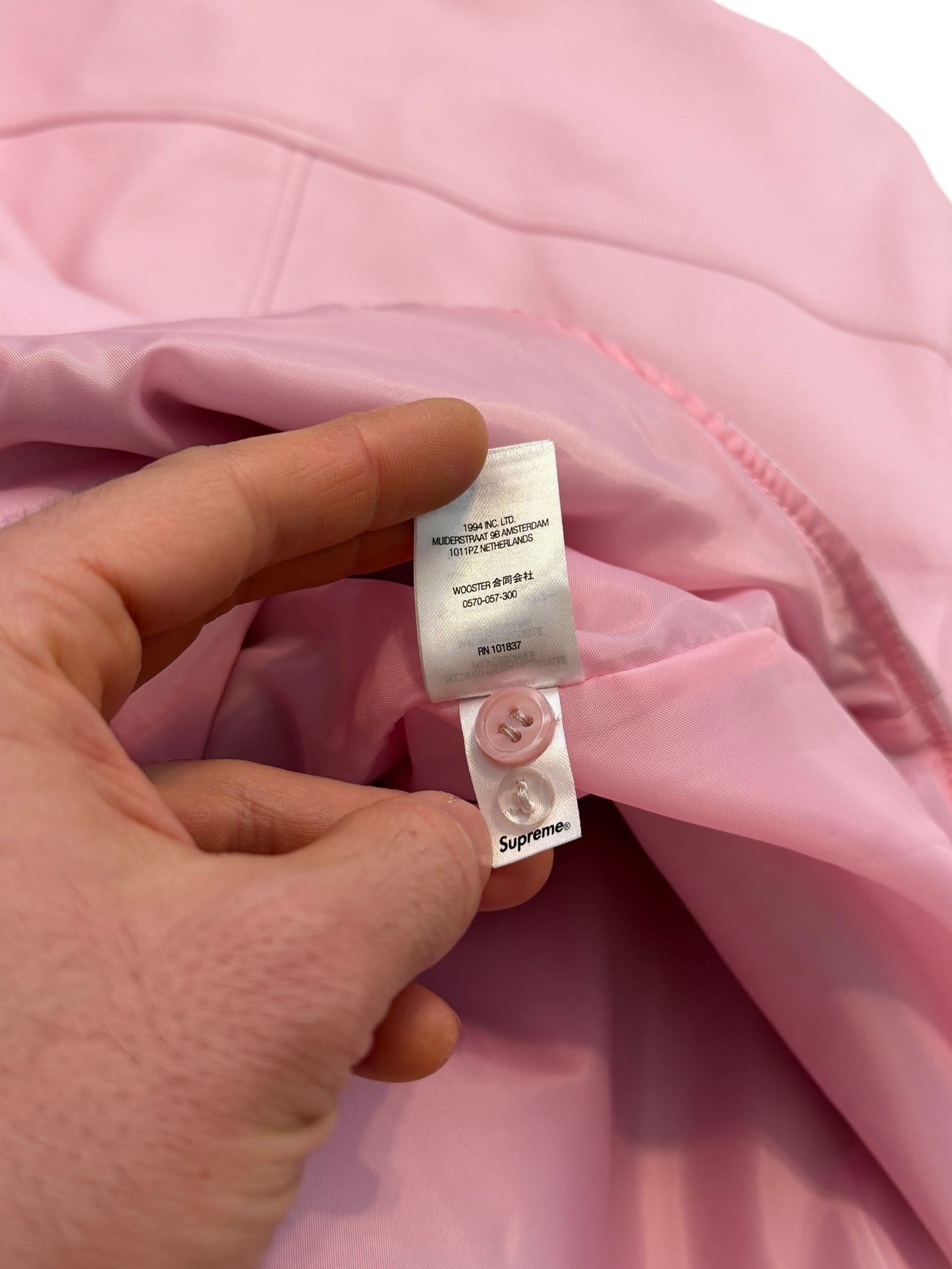 Pale Pink Lamb Leather Shirt Jacket