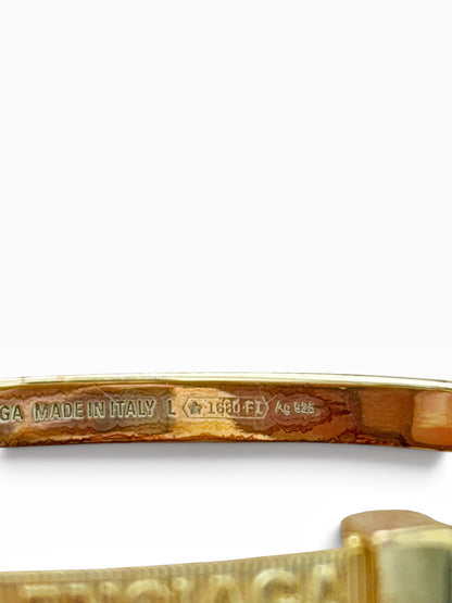Sterling Silver (Gold Tone) Zip Tie Bracelet