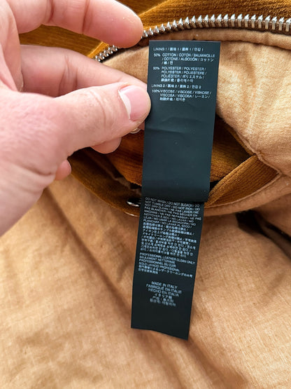 Trompe Leoil Leather “Corduroy” Bomber Jacket