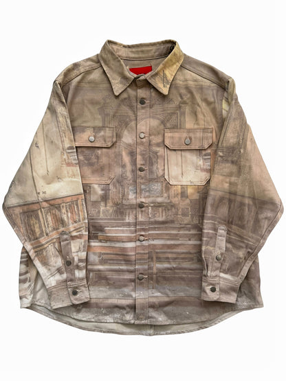 Cathedral All Over Photo Denim Over Shirt