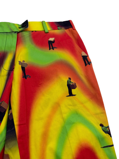 Box Man Psychedelic Print Pants