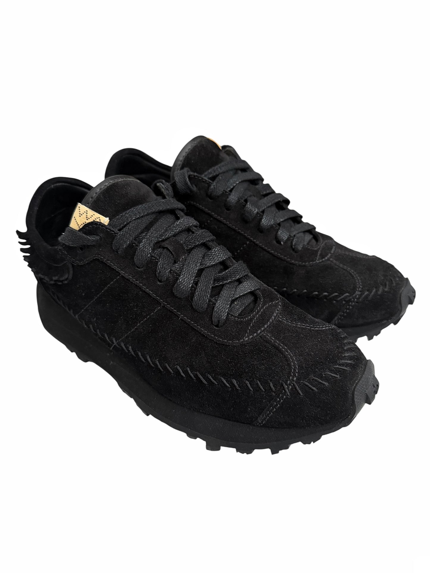 Walpi Suede Black Fringe Runner Sneaker
