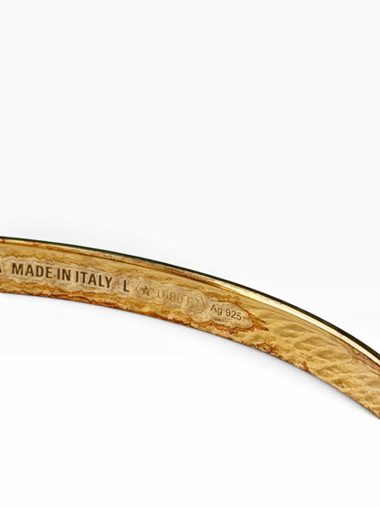 Sterling Silver (Gold Tone) Zip Tie Bracelet