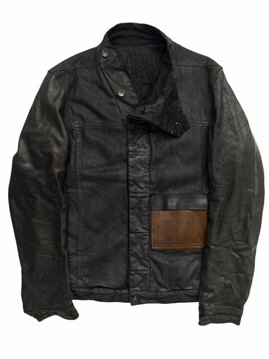 FW15 Slave Waxed Hybrid Cargo Pony Jacket